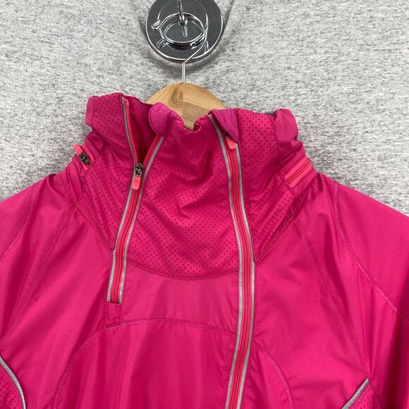 Lululemon Run Inspire Jacket Womens 8 Pink Dual Zipper Water Resistance Hood - Picture 9 of 16